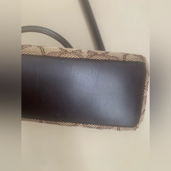 Coach Mini Kelsey Satchel In Signature Jacquard F27580 Brown tan crossbody - Picture 7 of 14